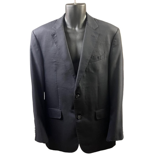 Joseph Blazer Blazer 42L Blue Notched Lapel 2‎ Button Tailored Business Formal